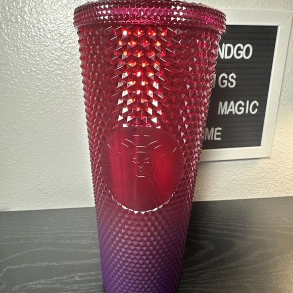 NIB Disney Starbucks Tumbler with Straw- Cinderella Castle Pink Purple Ombre - Picture 6 of 6
